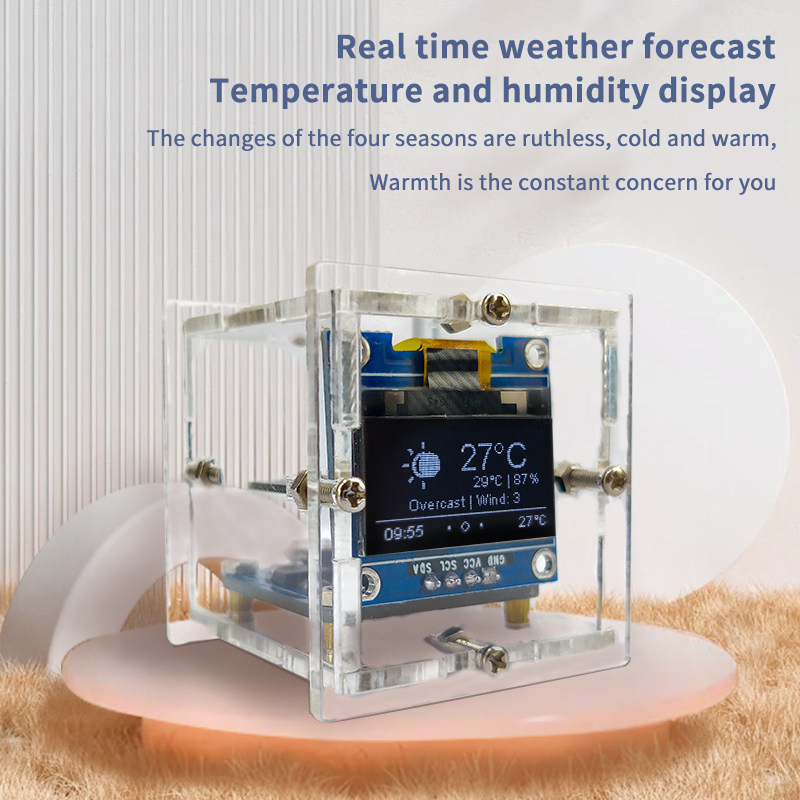 ESP8266 Mini Weather Clock Kit - огляд і ціна Diy Electronics Repair Kit