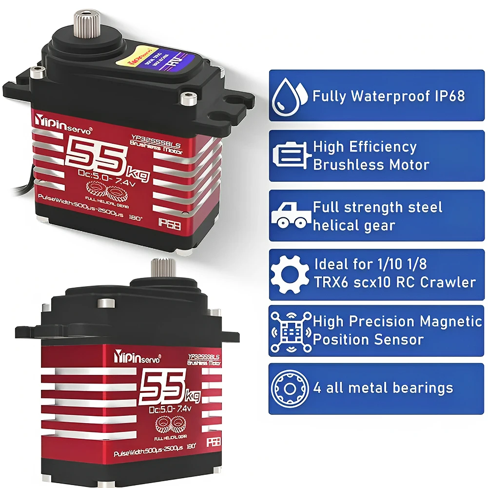 55kg Digital Servo 7.4V 180/27 - огляд і ціна Servo Motor Sg90