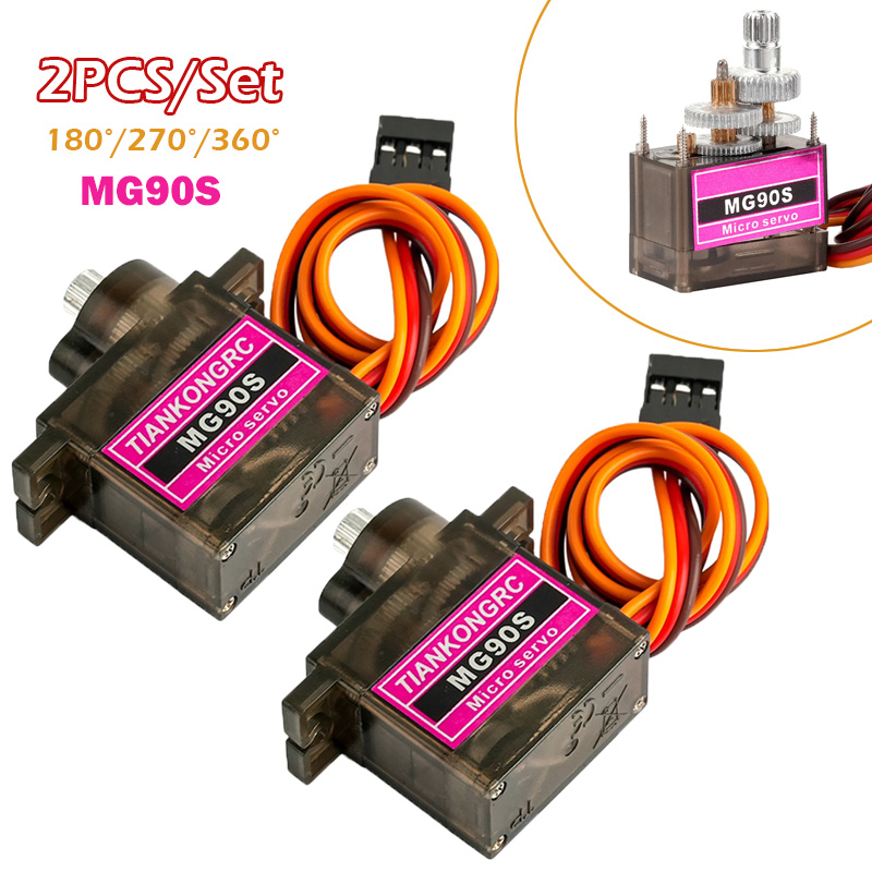 2PCS MG90S Full Metal Gear Mic - огляд і ціна Servo Motor Sg90