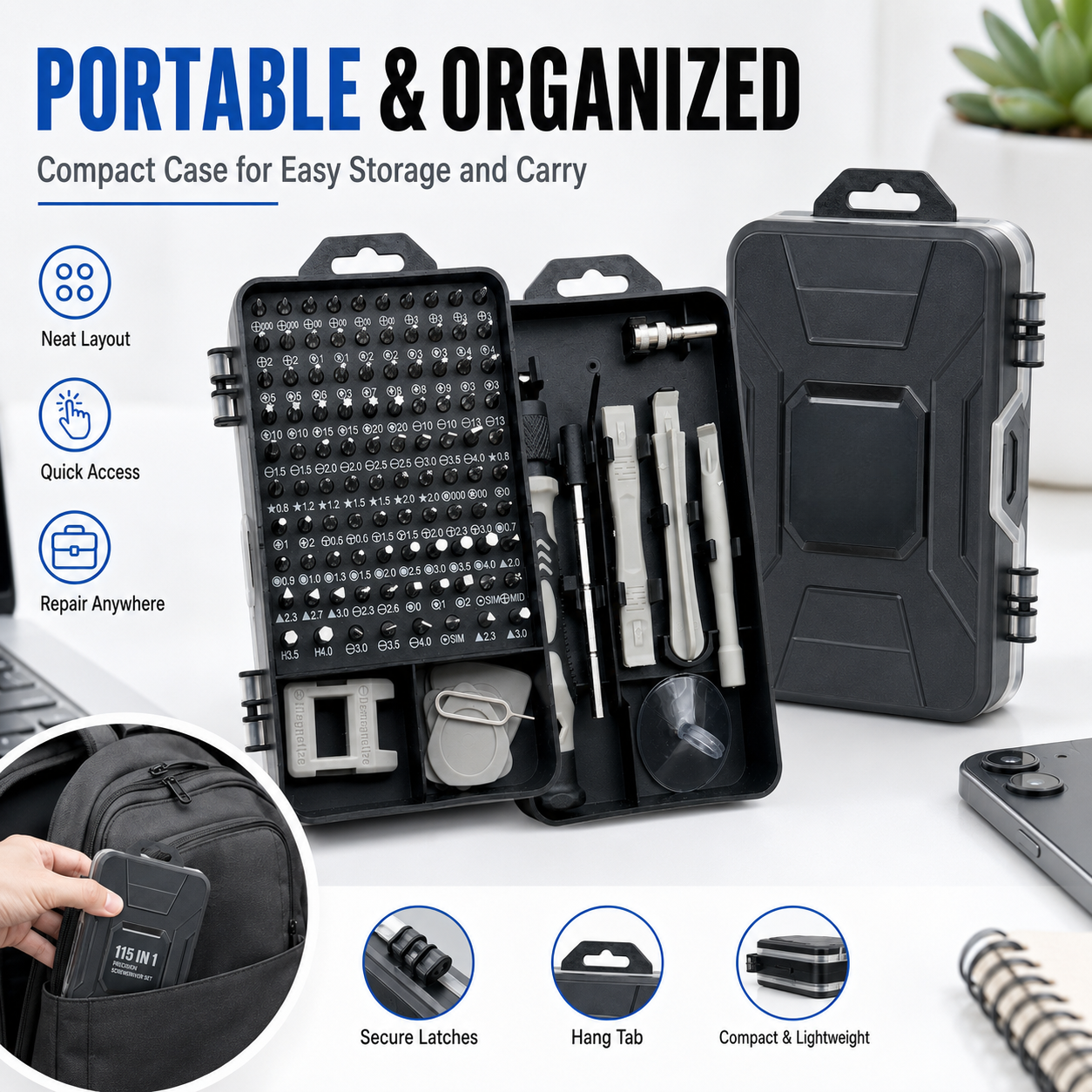 115 in 1 Magnetic Precision Sc - огляд і ціна Diy Electronics Repair Kit