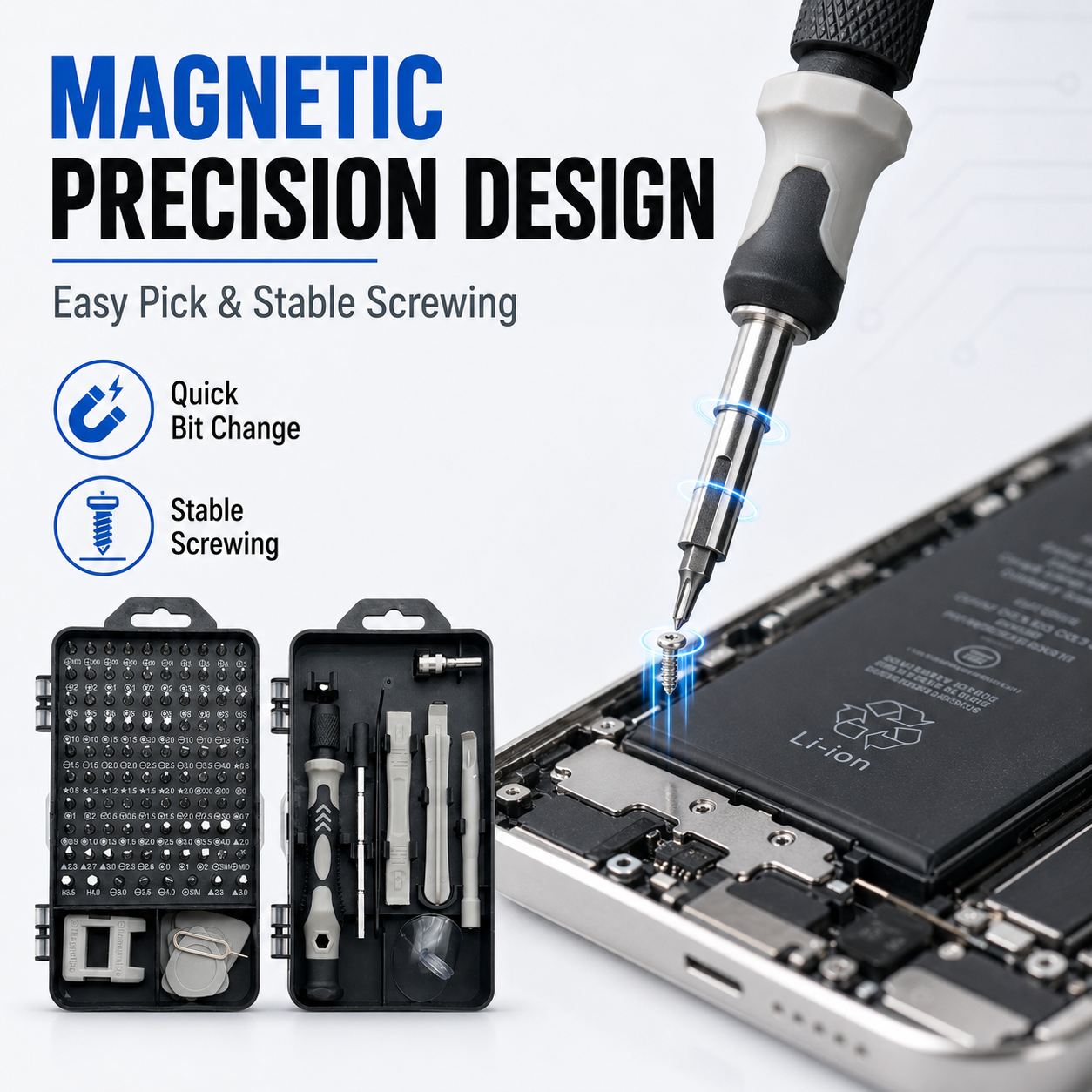 115 in 1 Magnetic Precision Sc - огляд і ціна Diy Electronics Repair Kit