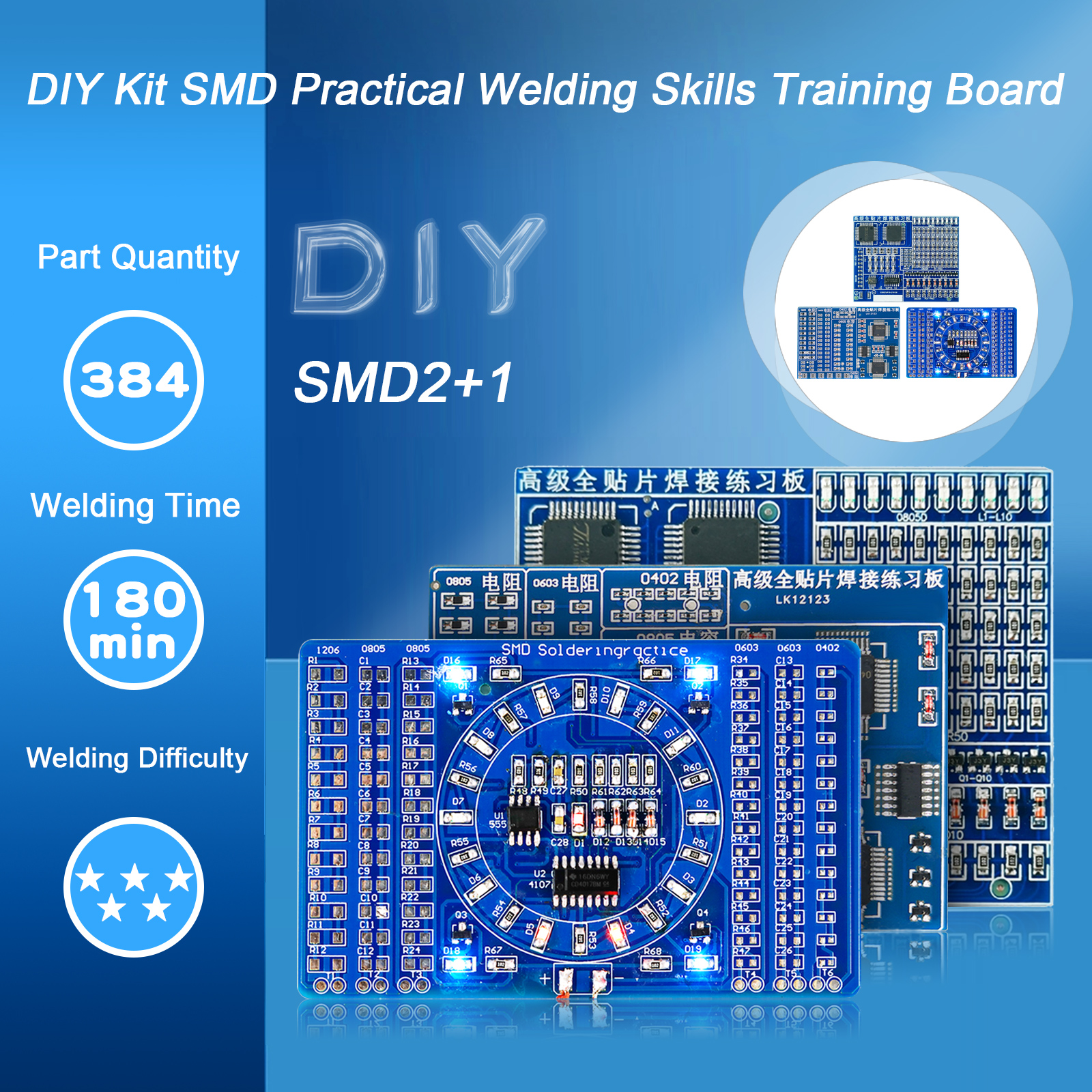 Soldering Practice Three-Piece - огляд і ціна Diy Electronics Components Kit
