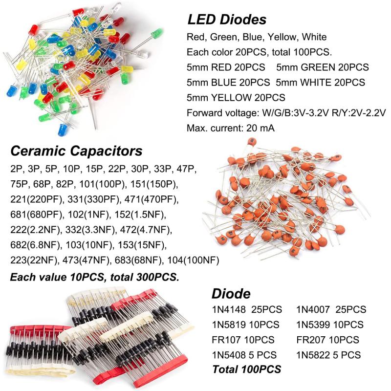 New 1400PCS Basic Electronic C - огляд і ціна Diy Electronics Components Kit