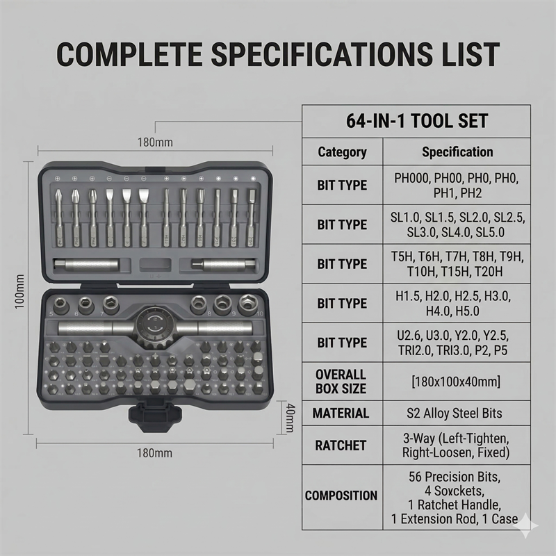69 in 1 Ratchet Screwdriver Se - огляд і ціна Diy Electronics Repair Kit