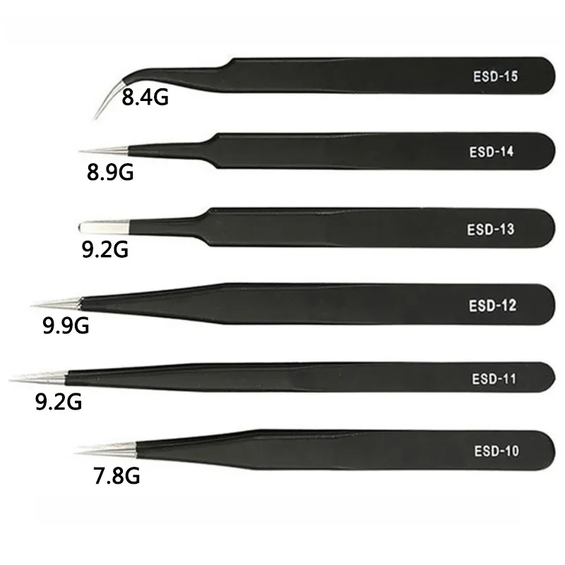 6PCS Precision Tweezers Set ES - огляд і ціна Soldering Iron Kit