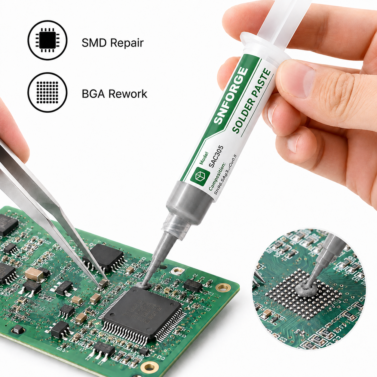 SAC305 Solder Paste Welding Ti - огляд і ціна Useful Diy Electronics