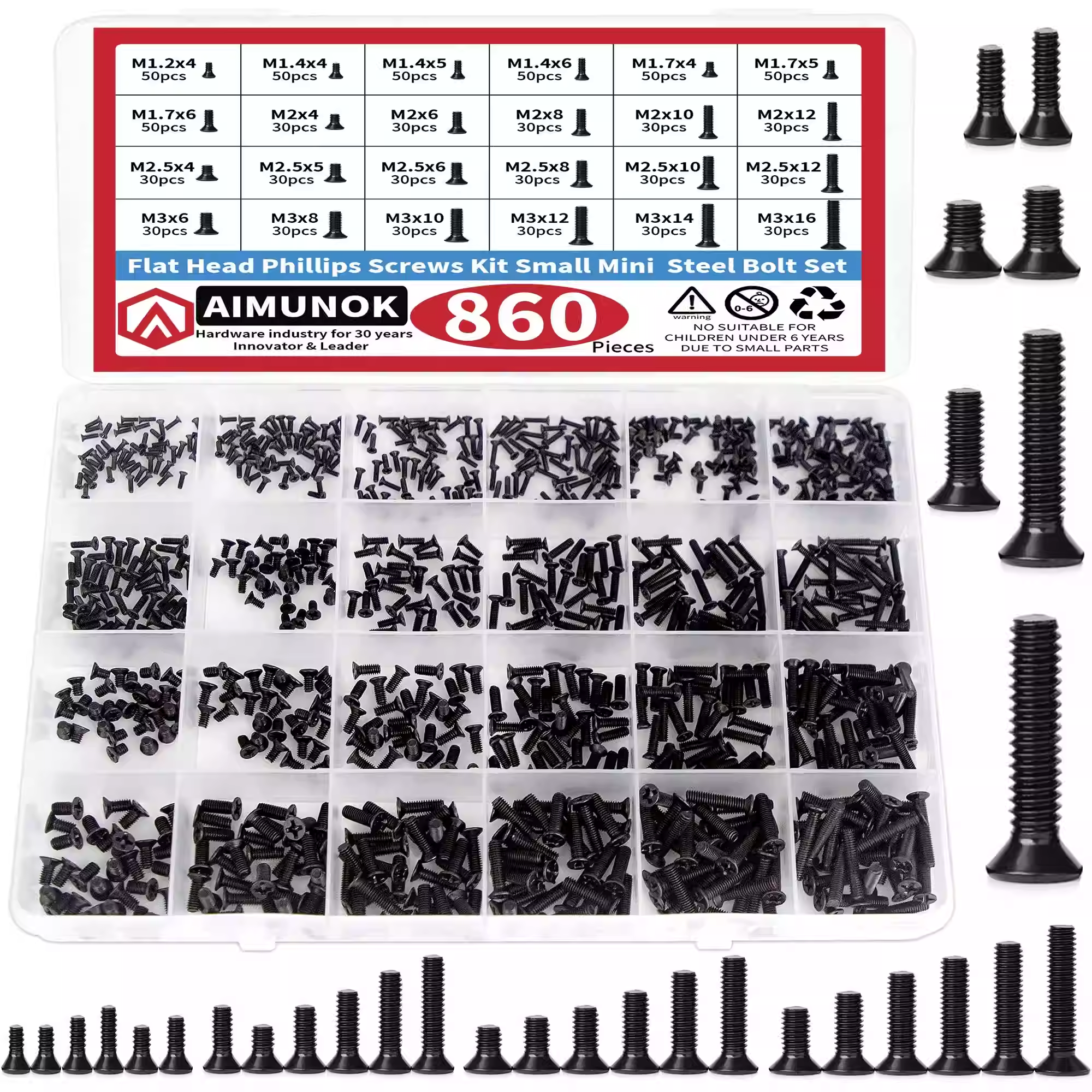 860PCS Small Screws Assortment - огляд і ціна Diy Electronics Repair Kit
