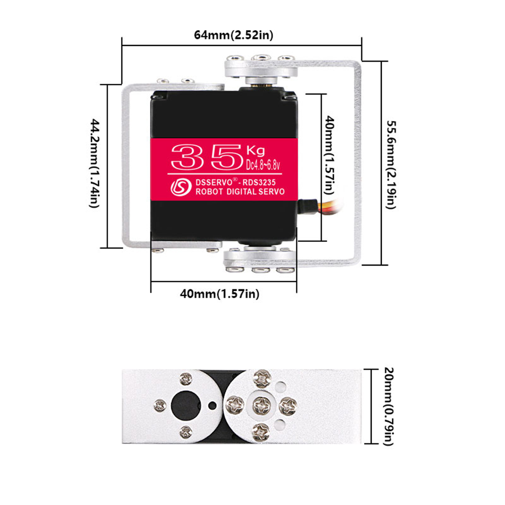 35KG Robot Digital Servo 4.8-6 - огляд і ціна Servo Motor Sg90