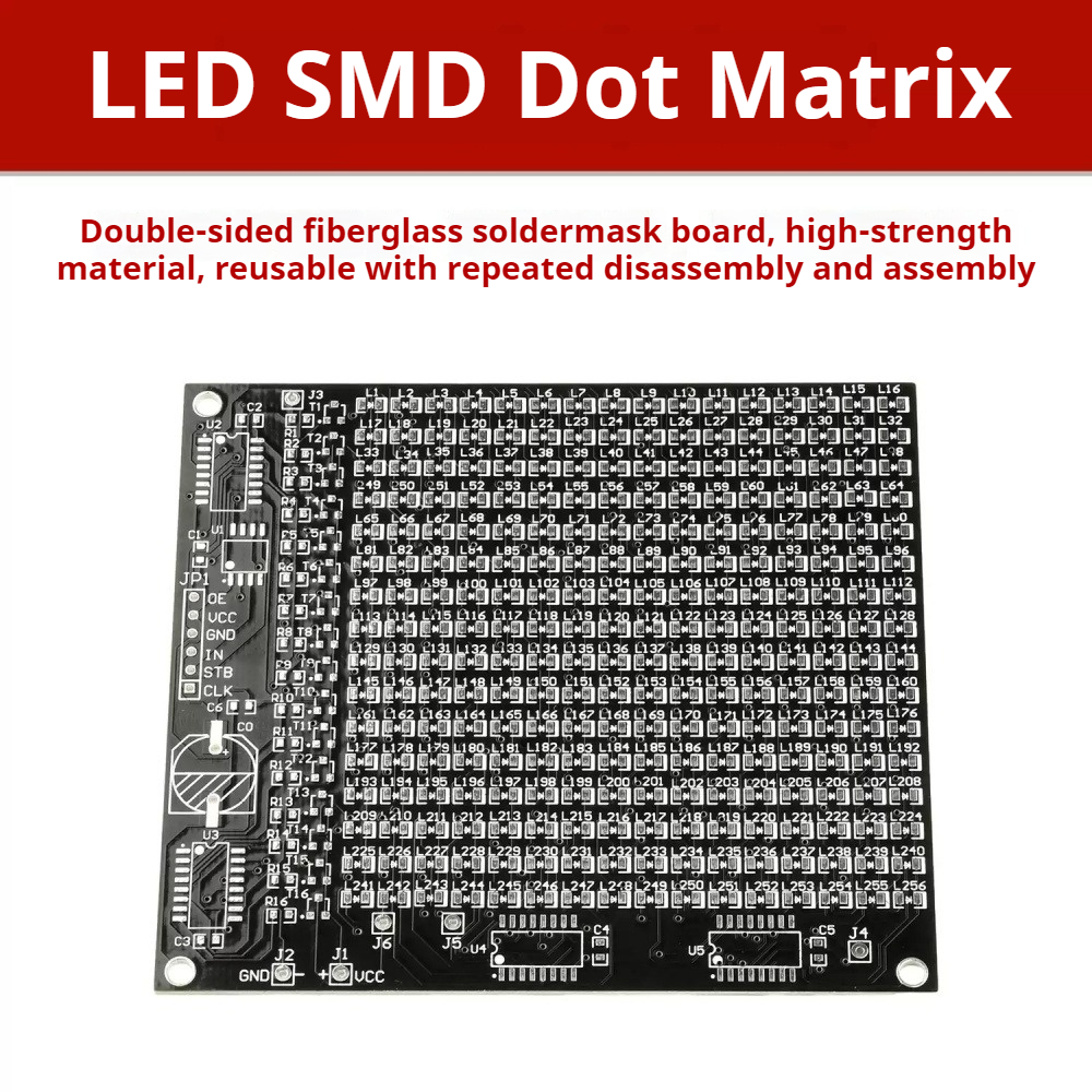 64/256 LED SMD Dot Matrix Adve - огляд і ціна Diy Electronics Components Kit